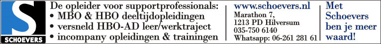 Schoevers banner